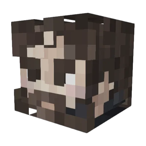 Marmelin Minecraft avatar head, 3D render