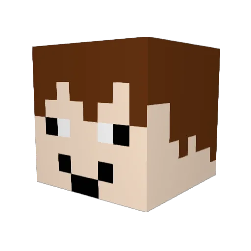Marmite2 Minecraft avatar head, 3D render