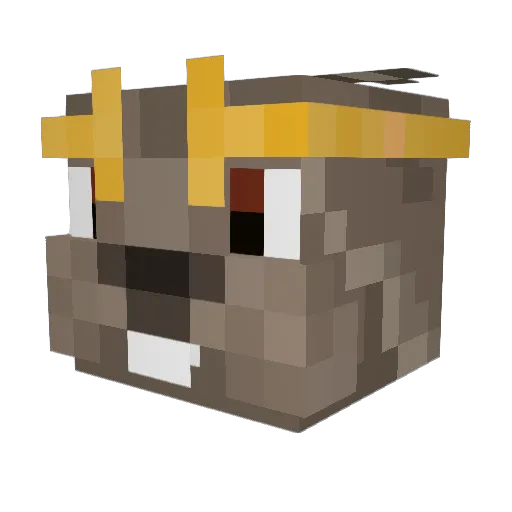 MarmoKong Minecraft avatar head, 3D render
