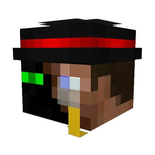 Marmo_D Minecraft avatar head, 3D render