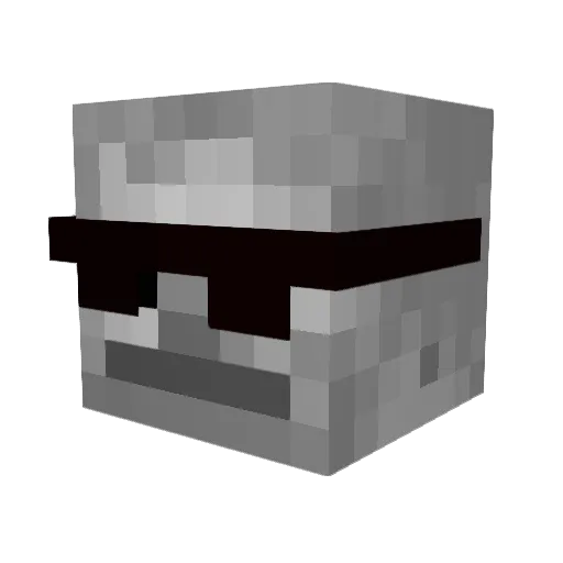 Marmou Minecraft avatar head, 3D render