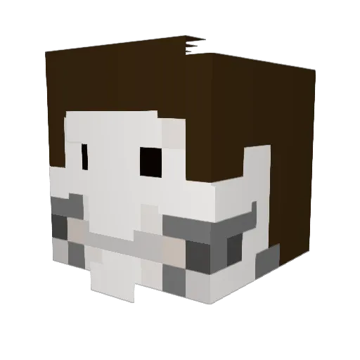 Marmox Minecraft avatar head, 3D render