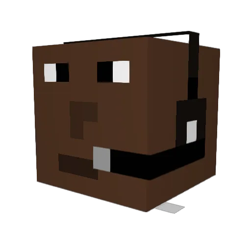 Marmur Minecraft avatar head, 3D render