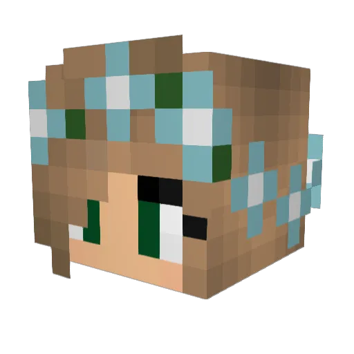 Marnings Minecraft avatar head, 3D render