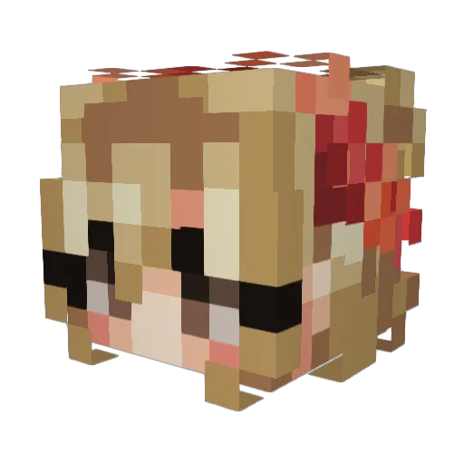 Marnlee Minecraft avatar head, 3D render