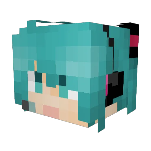 Marny233 Minecraft avatar head, 3D render