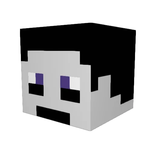 Marnz Minecraft avatar head, 3D render