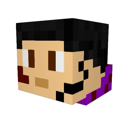 Maro_3812 Minecraft avatar head, 3D render