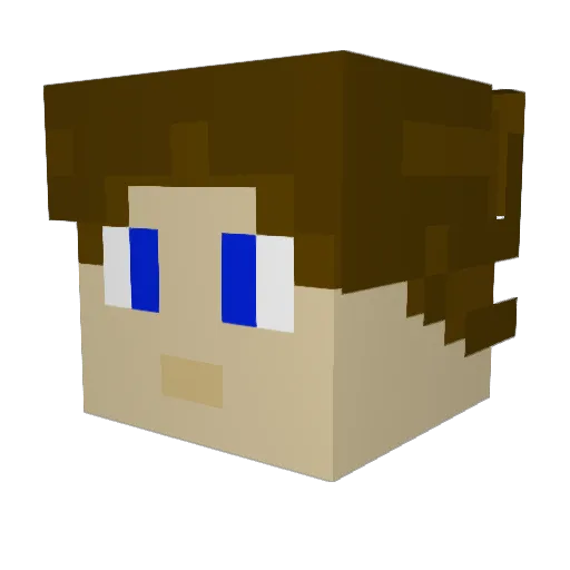 Maromir Minecraft avatar head, 3D render