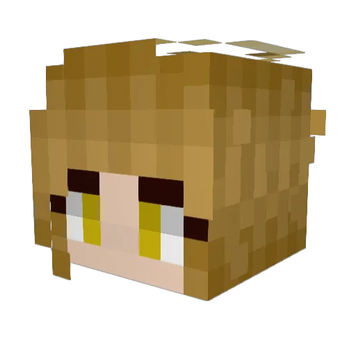 MaroonAngel Minecraft avatar head, 3D render
