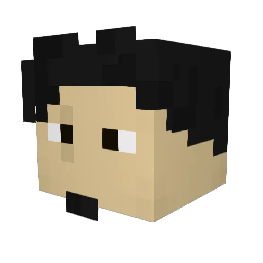 MaroonBH_ Minecraft avatar head, 3D render