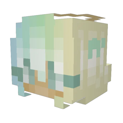 MaroonaLuna Minecraft avatar head, 3D render