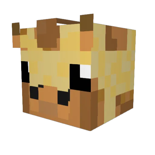 Maroopa Minecraft avatar head, 3D render