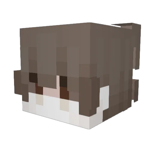 Maroraga Minecraft avatar head, 3D render