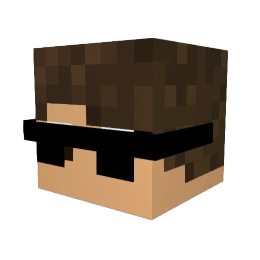 MarouGame Minecraft avatar head, 3D render