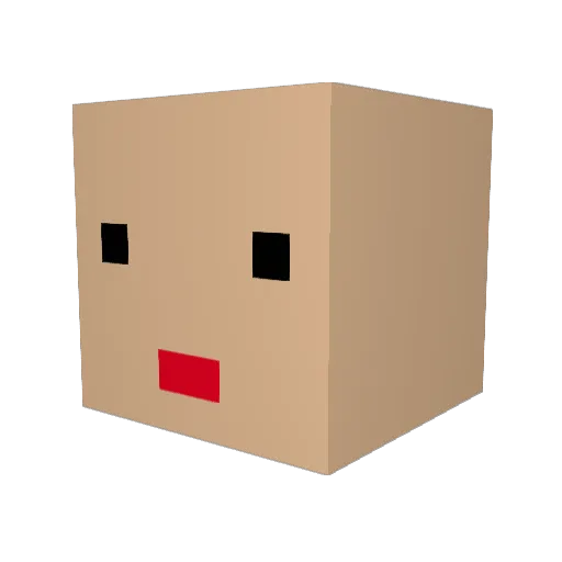 Marovator Minecraft avatar head, 3D render