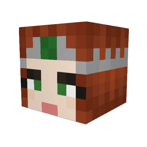 Marpeck Minecraft avatar head, 3D render