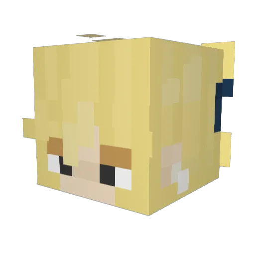 Marpi_ Minecraft avatar head, 3D render
