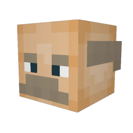 Marque_ Minecraft avatar head, 3D render