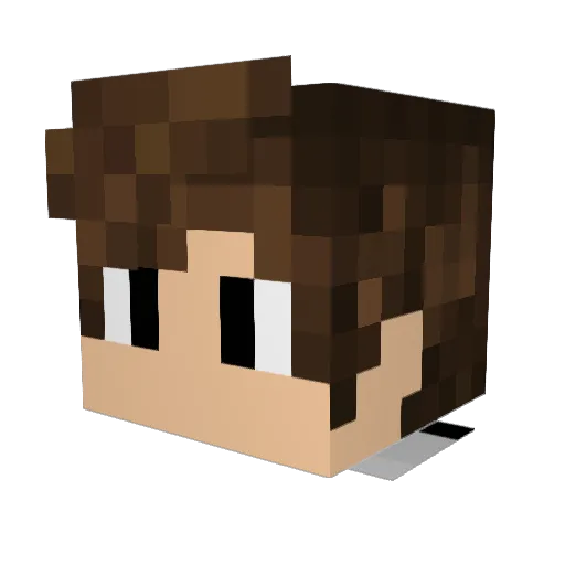 Marquetteman Minecraft avatar head, 3D render