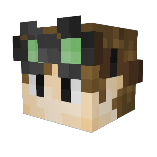 Marquus Minecraft avatar head, 3D render