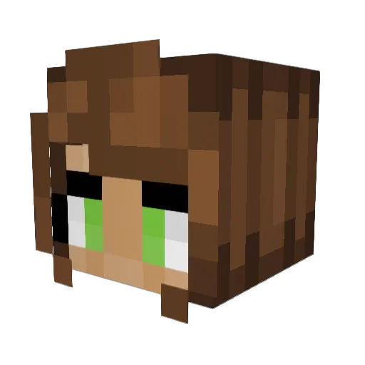 MarreXi Minecraft avatar head, 3D render