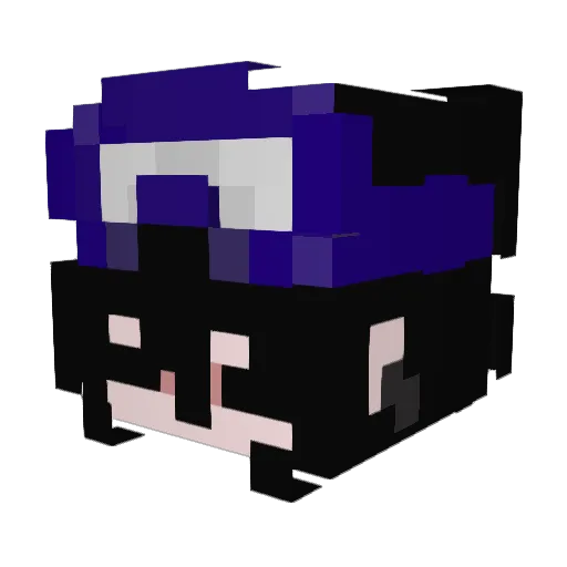 Marreteiro Minecraft avatar head, 3D render