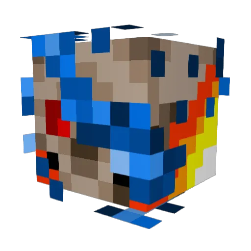 Marrev Minecraft avatar head, 3D render