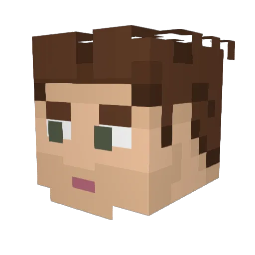Marric_W Minecraft avatar head, 3D render