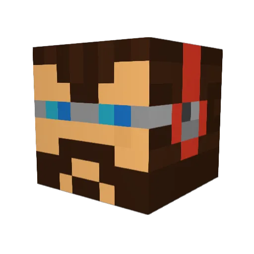 Marriiij Minecraft avatar head, 3D render