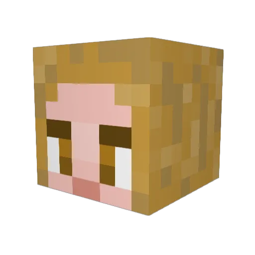 Marrijam Minecraft avatar head, 3D render