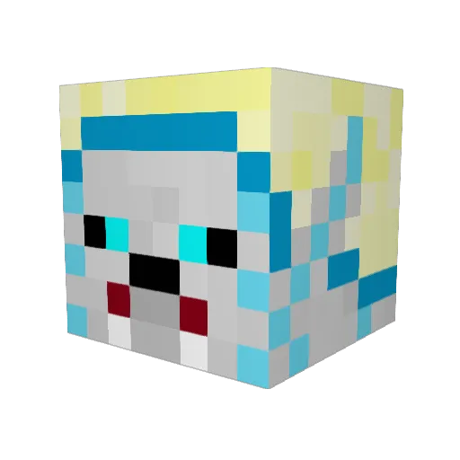 MarrokSpiro Minecraft avatar head, 3D render
