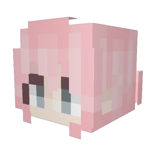 Marrrrker Minecraft avatar head, 3D render