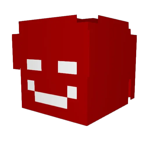 Marrte Minecraft avatar head, 3D render