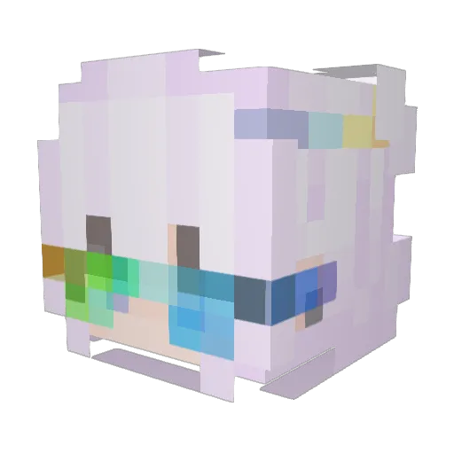 Marry_q Minecraft avatar head, 3D render