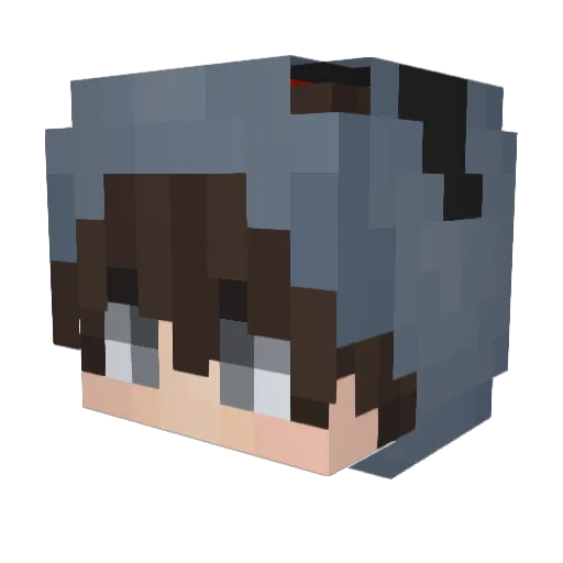 Marrylin Minecraft avatar head, 3D render