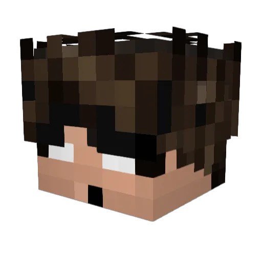 Marryme Minecraft avatar head, 3D render