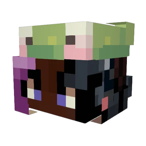 Marrze Minecraft avatar head, 3D render