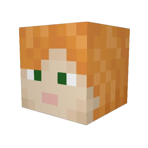 Mars0325 Minecraft avatar head, 3D render