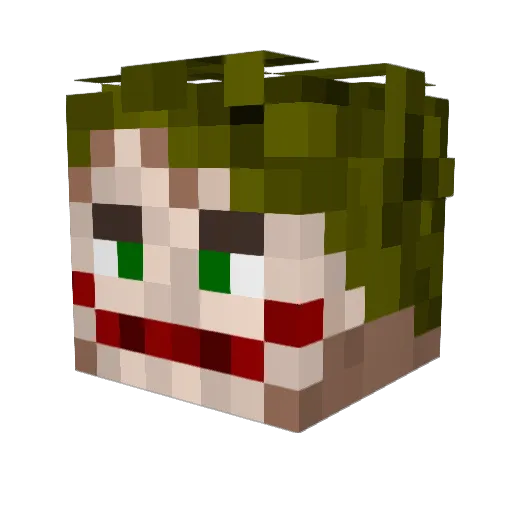 Mars123RT Minecraft avatar head, 3D render