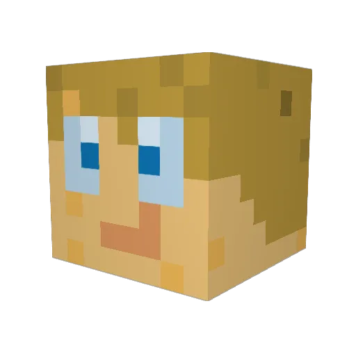 Mars43402 Minecraft avatar head, 3D render
