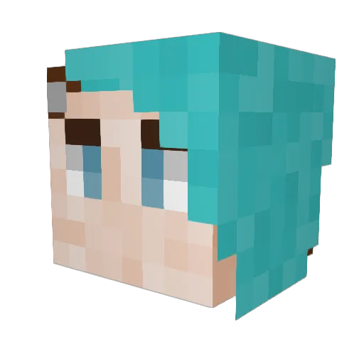 MarsCBG Minecraft avatar head, 3D render