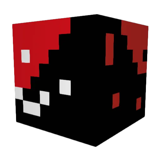 MarsFlosse Minecraft avatar head, 3D render