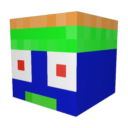 MarsGars Minecraft avatar head, 3D render