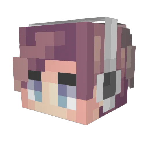 MarsPro Minecraft avatar head, 3D render