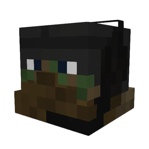 MarsVortex Minecraft avatar head, 3D render