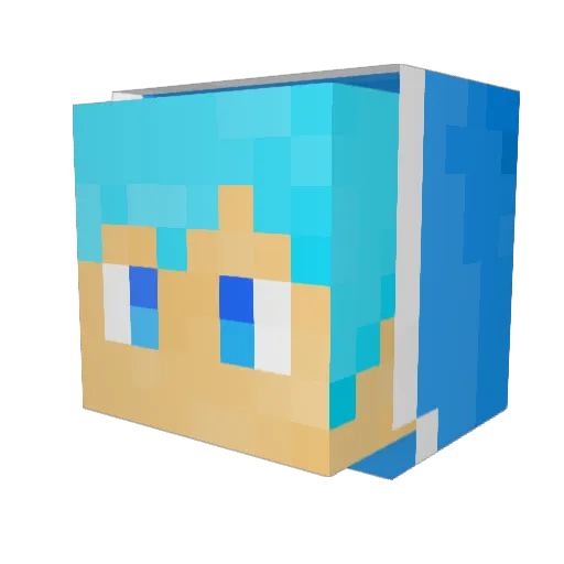 Mars_su Minecraft avatar head, 3D render