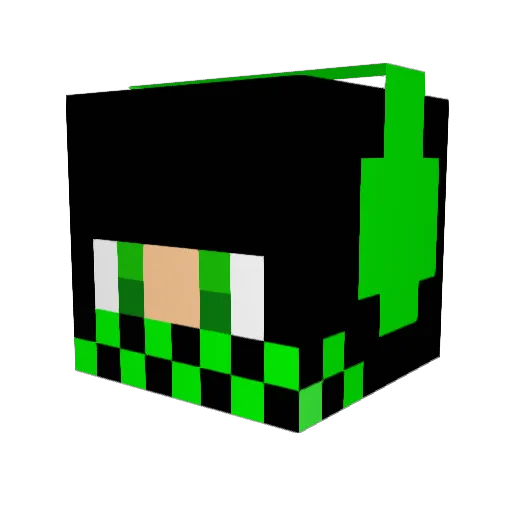 Marsanix Minecraft avatar head, 3D render