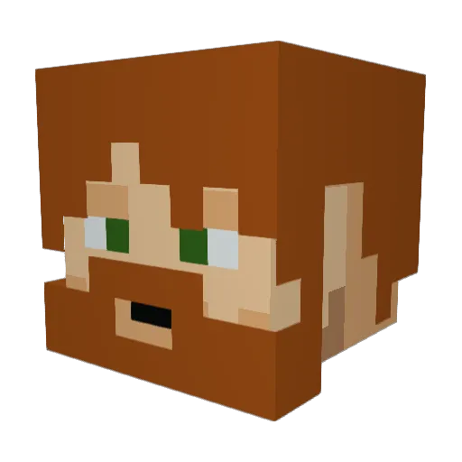 Marschaall Minecraft avatar head, 3D render