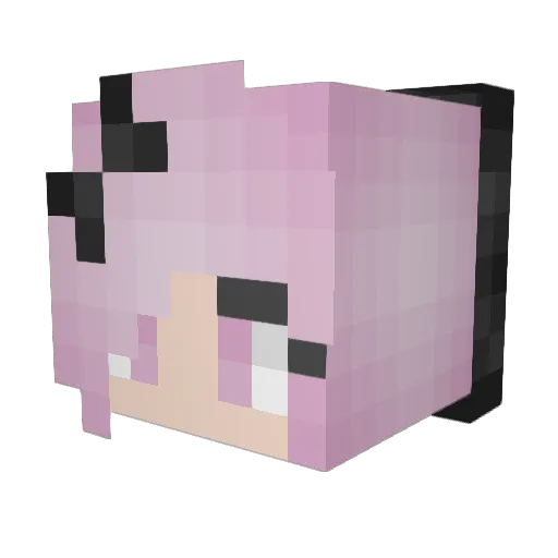 Marschalux Minecraft avatar head, 3D render